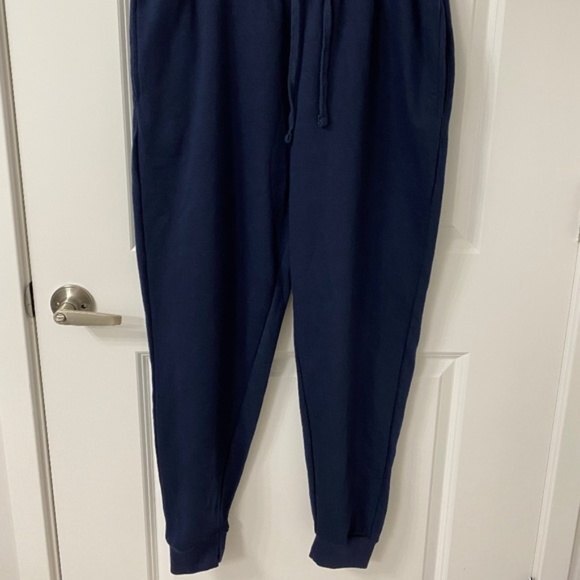 Surf & Swim Co. Fleece Elastic Waist Drawstring Jogger Pants. Dark Navy. Large - Picture 2 of 7